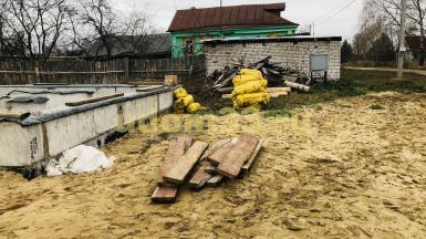 Строительство дома из оцилиндрованного бревна в деревне Угор Собинского района Владимирской области