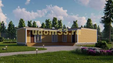 Современный одноэтажный каркасный дом. Проект ДК-103 «Воскресенск»
