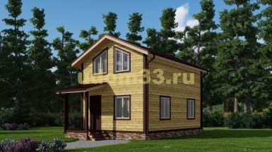 Двухэтажный дачный домик 5.5х9.5. Проект ДКД-37