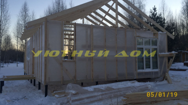 Строительство каркасного дома без отделки в деревне Даниловка Судогодского района