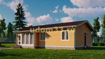 Просторный одноэтажный каркасный дом 8.1х13.2. Проект ДК-110 «Обнинск»