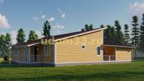 Большой одноэтажный каркасный дом 14х20.4 с сауной. Проект ДК-112 «Егорьевск»