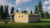 Одноэтажный каркасный дом. Проект ДК-131 «Ранчо»